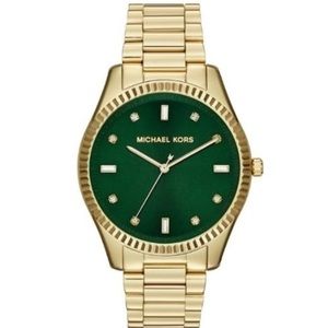 Michael Kors Gold Felicty Watch with Green Dial
